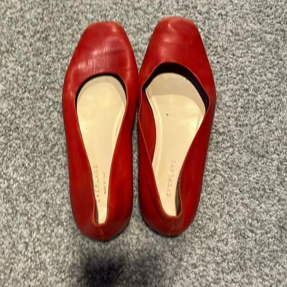 Everlane Shoes - Everlane - Italian Made Leather Red Ballet Flats